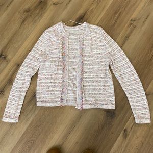 LOFT Colorful Open Front Cardigan Sweater